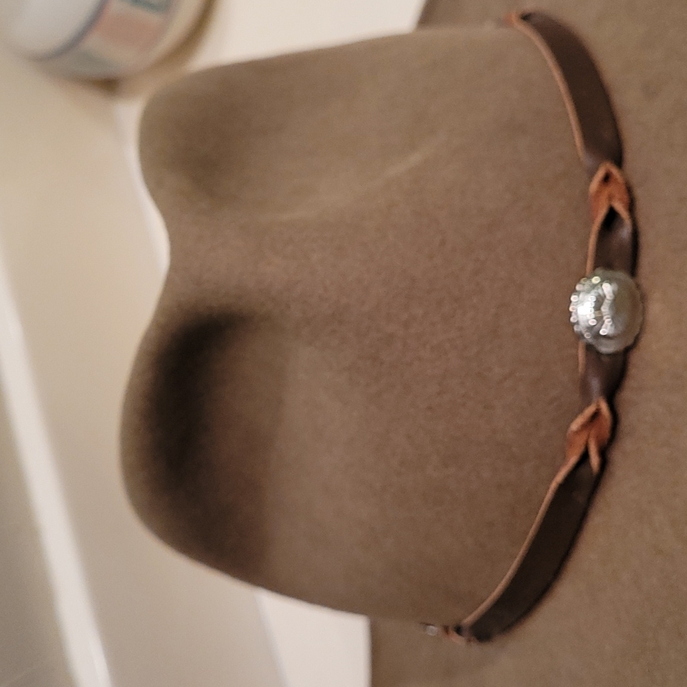 ELAN BLANC Hat w/ leather hat band, EUC, XL - Picture 3 of 10